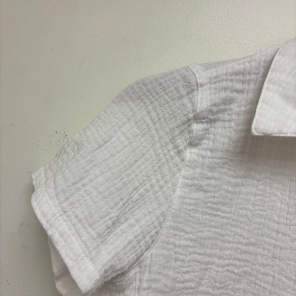 Lulus Cropped Gauzy Top - Picture 2 of 10